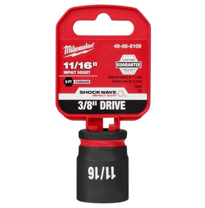 Shockwave 3/8in Drive 11/16in Standard 6 Point Impact Socket