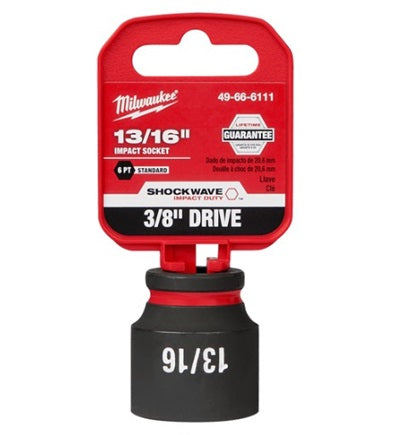 Shockwave 3/8in Drive 13/16in Standard 6 Point Impact Socket