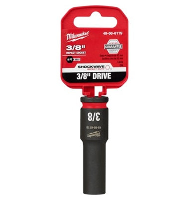 Shockwave 3/8in Drive 3/8in Deep 6 Point Impact Socket