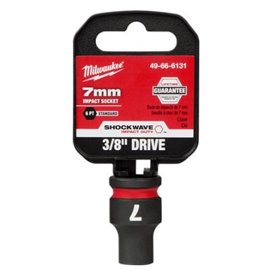 Shockwave 3/8in Drive 7mm Standard 6 Point Impact Socket
