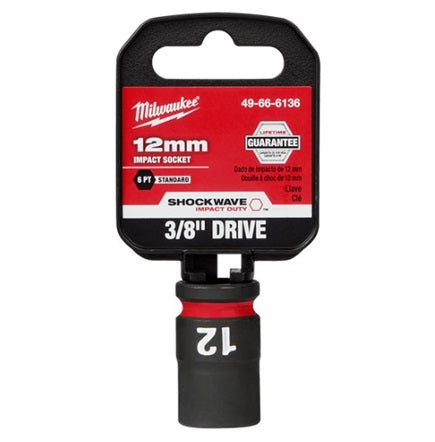 Shockwave 3/8in Drive 12mm Standard 6 Point Impact Socket