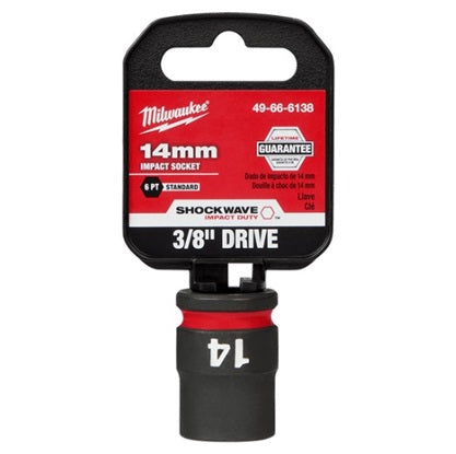 Shockwave 3/8in Drive 14mm Standard 6 Point Impact Socket
