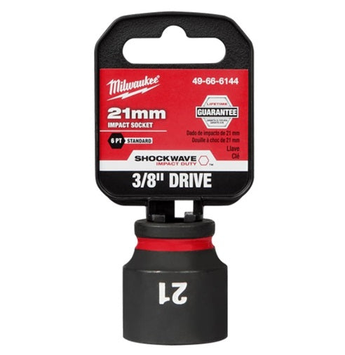 Shockwave 3/8in Drive 21mm Standard 6 Point Impact Socket