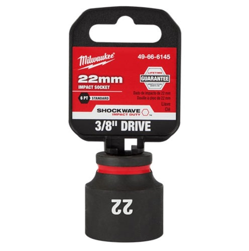 Shockwave 3/8in Drive 22mm Standard 6 Point Impact Socket