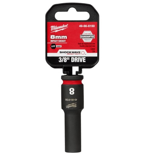 Shockwave 3/8in Drive 8mm Deep 6 Point Impact Socket