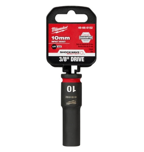 Shockwave 3/8in Drive 10mm Deep 6 Point Impact Socket