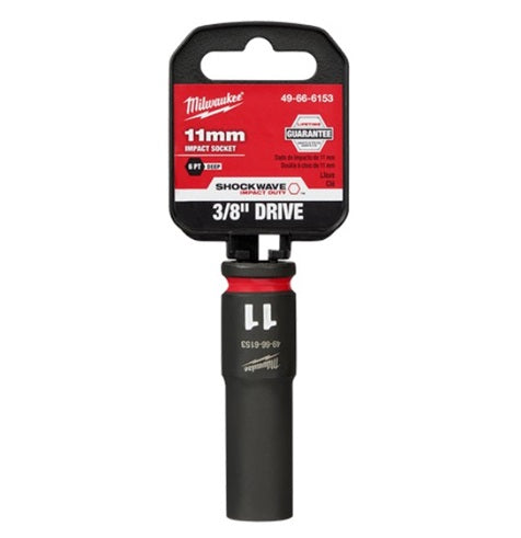 Shockwave 3/8in Drive 11mm Deep 6 Point Impact Socket