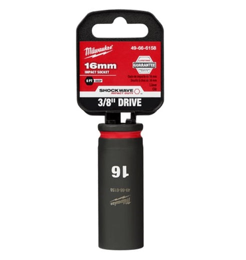 Shockwave 3/8in Drive 16mm Deep 6 Point Impact Socket