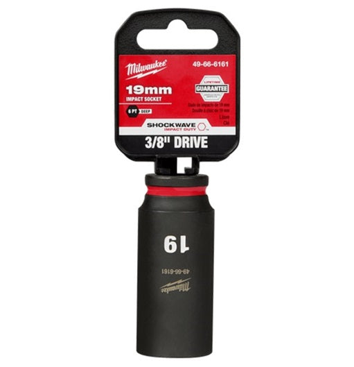 Shockwave 3/8in Drive 19mm Deep 6 Point Impact Socket