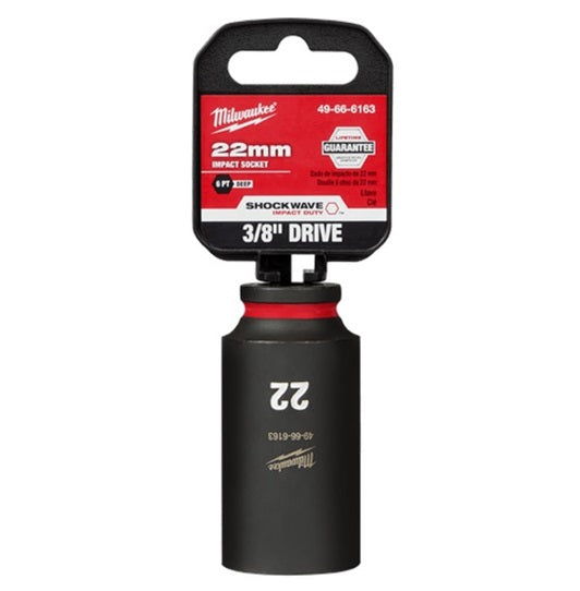 Shockwave 3/8in Drive 22mm Deep 6 Point Impact Socket
