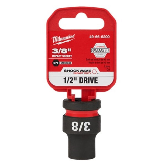 Shockwave 1/2in Drive 3/8in Standard 6 Point Impact Socket