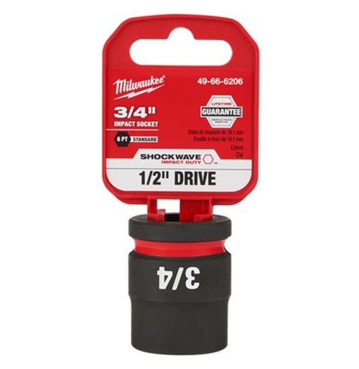 Shockwave 1/2in Drive 3/4in Standard 6 Point Impact Socket
