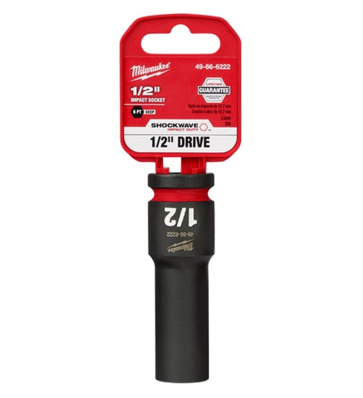 Shockwave 1/2in Drive 1/2in Deep 6 Point Impact Socket