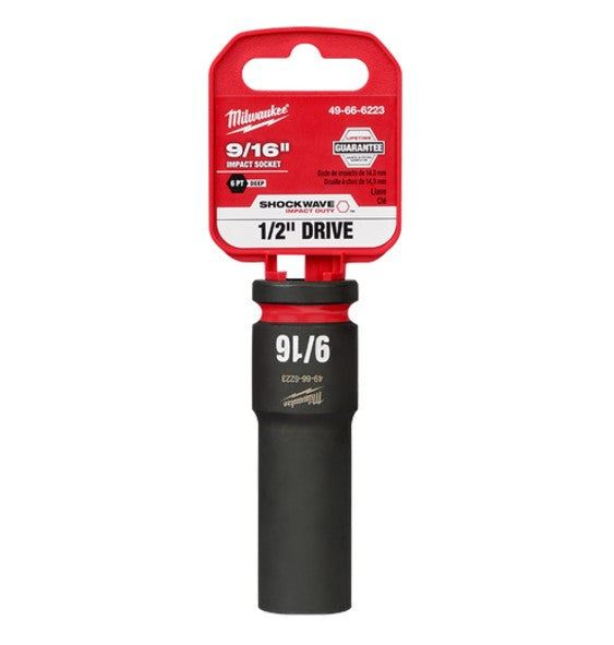 Shockwave 1/2in Drive 9/16in Deep 6 Point Impact Socket
