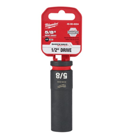 Shockwave 1/2in Drive 5/8in Deep 6 Point Impact Socket