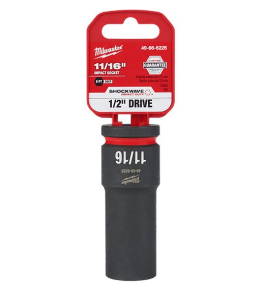 Shockwave 1/2in Drive 11/16in Deep 6 Point Impact Socket