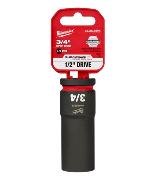 Shockwave 1/2in Drive 3/4in Deep 6 Point Impact Socket