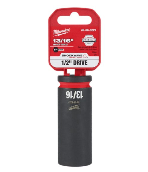 Shockwave 1/2in Drive 13/16in Deep 6 Point Impact Socket
