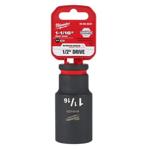 Shockwave 1/2in Drive 1-1/16in Deep 6 Point Impact Socket