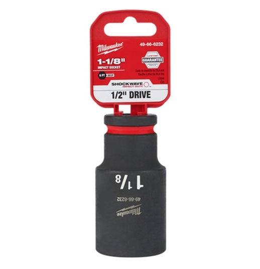 Shockwave 1/2in Drive 1-1/8in Deep 6 Point Impact Socket