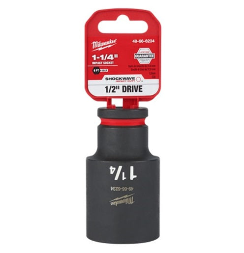 Shockwave 1/2in Drive 1-1/4in Deep 6 Point Impact Socket