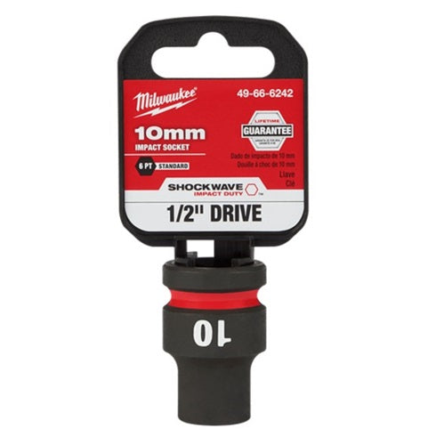 Shockwave 1/2in Drive 10mm Standard 6 Point Impact Socket