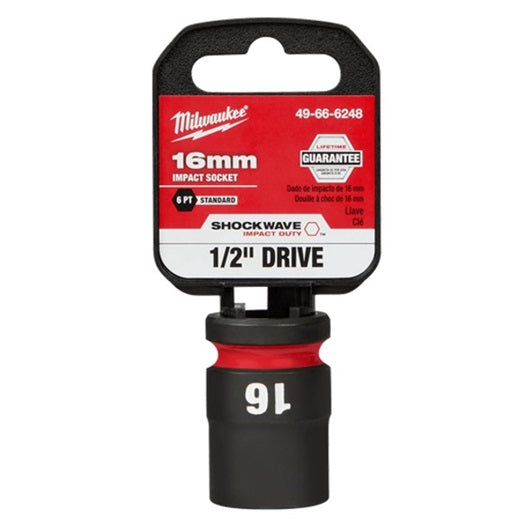 Shockwave 1/2in Drive 16mm Standard 6 Point Impact Socket