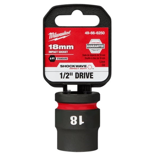 Shockwave 1/2in Drive 18mm Standard 6 Point Impact Socket