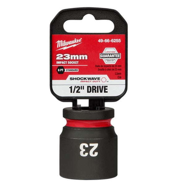 Shockwave 1/2in Drive 23mm Standard 6 Point Impact Socket