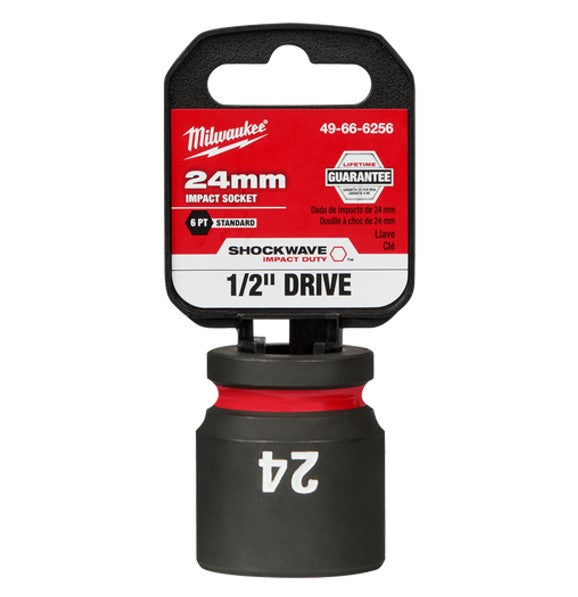 Shockwave 1/2in Drive 24mm Standard 6 Point Impact Socket