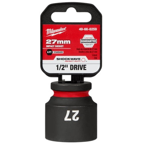 Shockwave 1/2in Drive 27mm Standard 6 Point Impact Socket