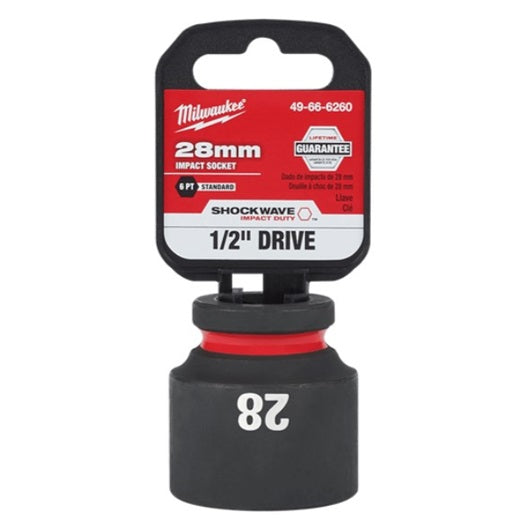 Shockwave 1/2in Drive 28mm Standard 6 Point Impact Socket