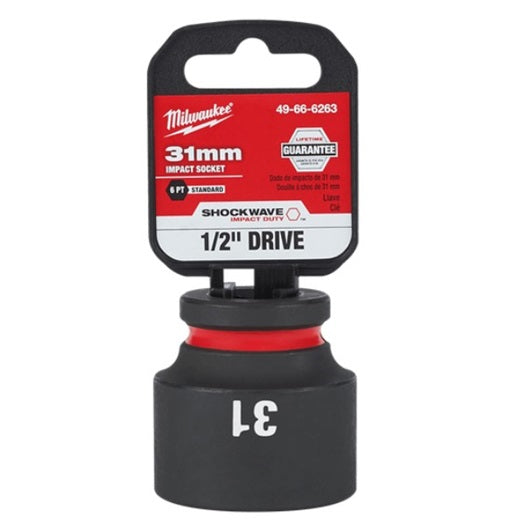 Shockwave 1/2in Drive 31mm Standard 6 Point Impact Socket
