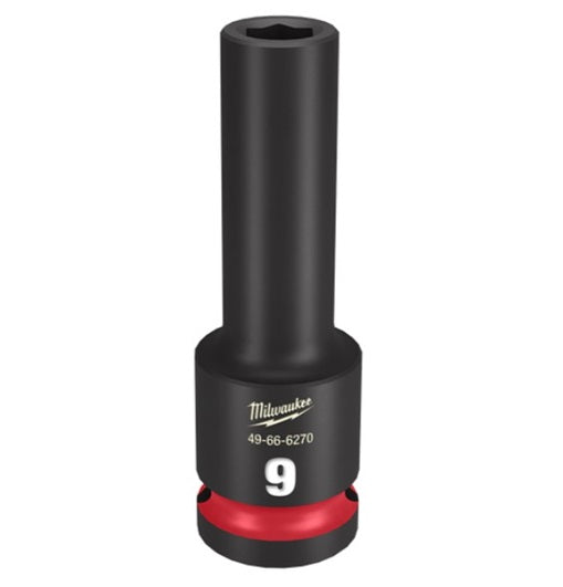 Shockwave 1/2in Drive 9mm Deep 6 Point Impact Socket