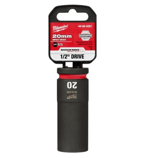 Shockwave 1/2in Drive 20mm Deep 6 Point Impact Socket