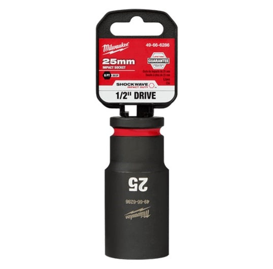 Shockwave 1/2in Drive 25mm Deep 6 Point Impact Socket