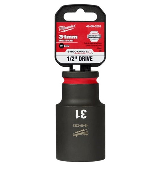 Shockwave 1/2in Drive 31mm Deep 6 Point Impact Socket