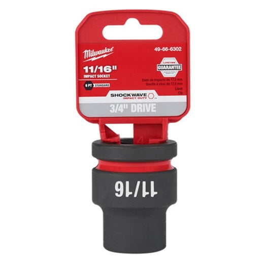 Shockwave 3/4in Drive 11/16in Standard 6 Point Impact Socket