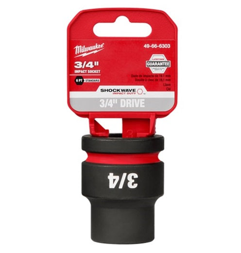 Shockwave 3/4in Drive 3/4in Standard 6 Point Impact Socket