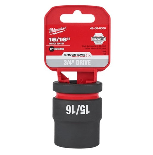 Shockwave 3/4in Drive 15/16in Standard 6 Point Impact Socket