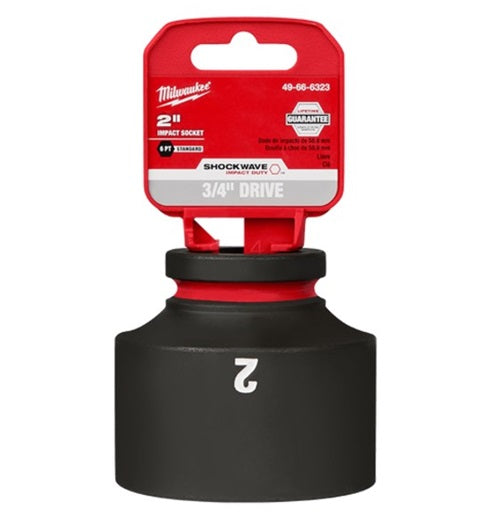 Shockwave 3/4in Drive 2in Standard 6 Point Impact Socket