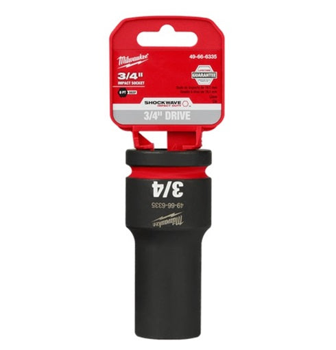 Shockwave 3/4in Drive 3/4in Deep 6 Point Impact Socket