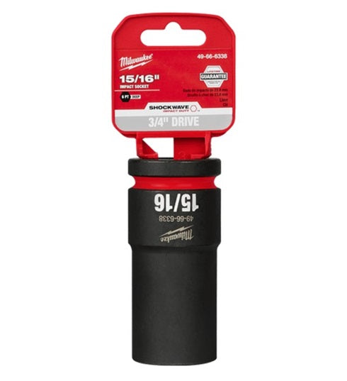 Shockwave 3/4in Drive 15/16in Deep 6 Point Impact Socket