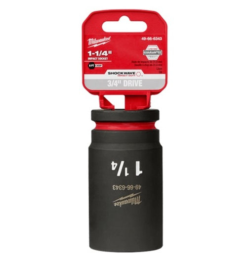 Shockwave 3/4in Drive 1-1/4in Deep 6 Point Impact Socket