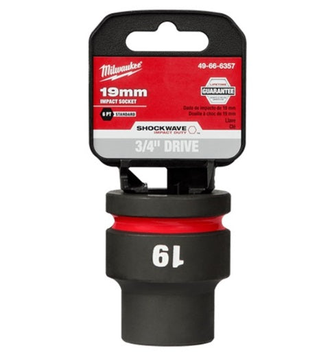 Shockwave 3/4in Drive 19mm Standard 6 Point Impact Socket
