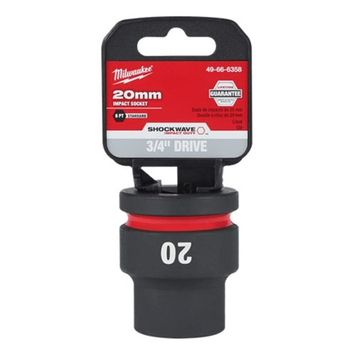 Shockwave 3/4in Drive 20mm Standard 6 Point Impact Socket