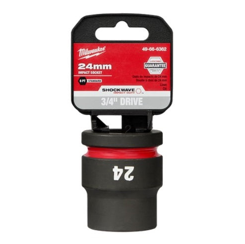 Shockwave 3/4in Drive 24mm Standard 6 Point Impact Socket