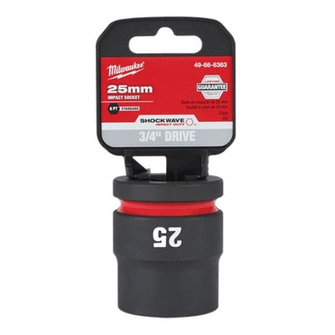 Shockwave 3/4in Drive 25mm Standard 6 Point Impact Socket