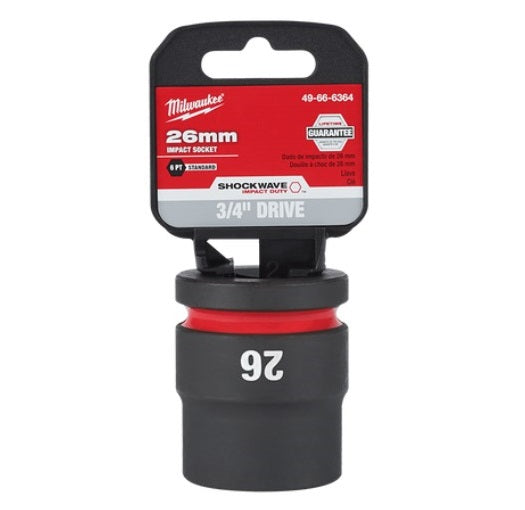 Shockwave 3/4in Drive 26mm Standard 6 Point Impact Socket