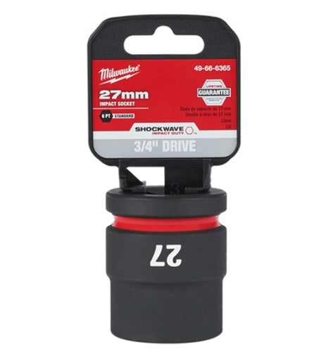 Shockwave 3/4in Drive 27mm Standard 6 Point Impact Socket